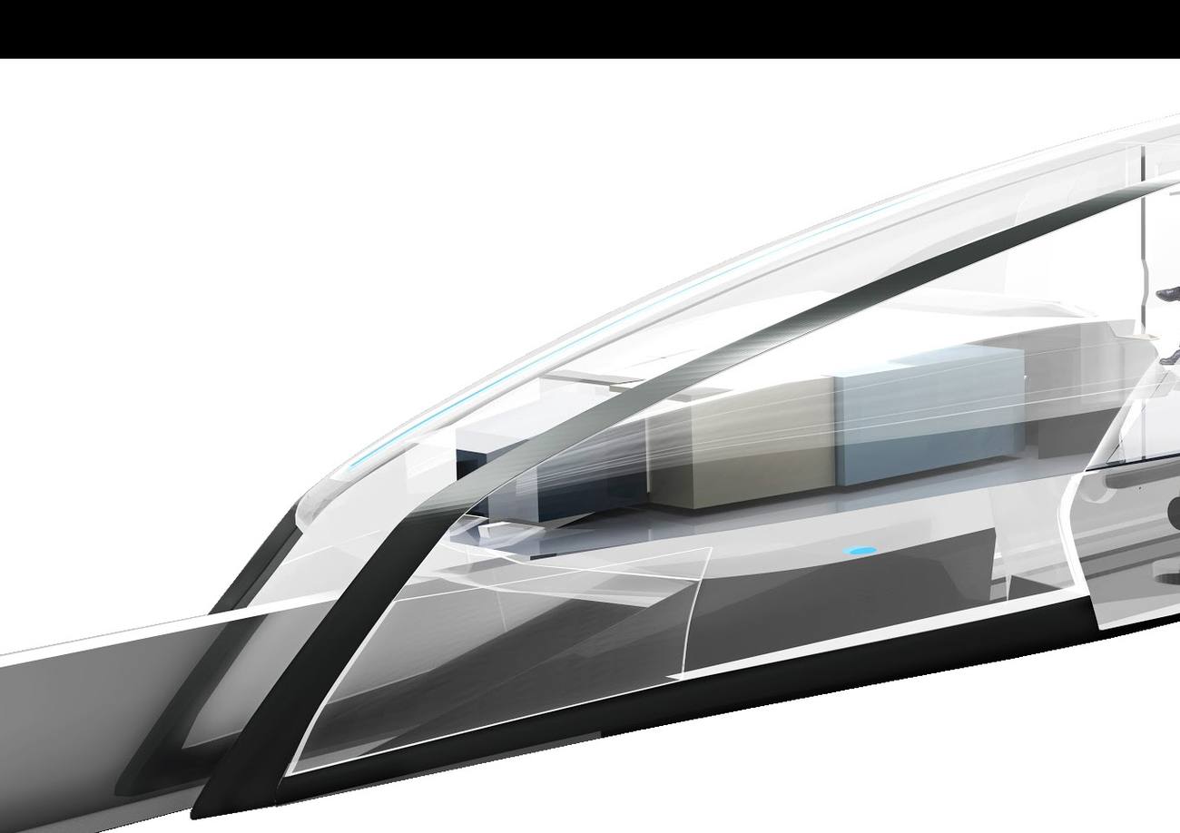 Cutaway view of the Aerotrain front section